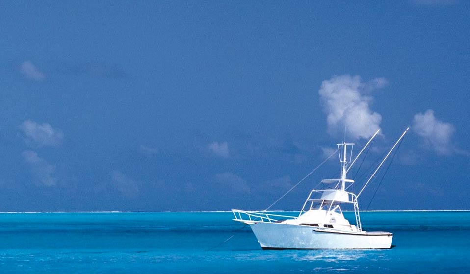 Boat in the ocean wth Cleatline